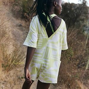 NEW Free People Hot Shot Printed Tee Romper